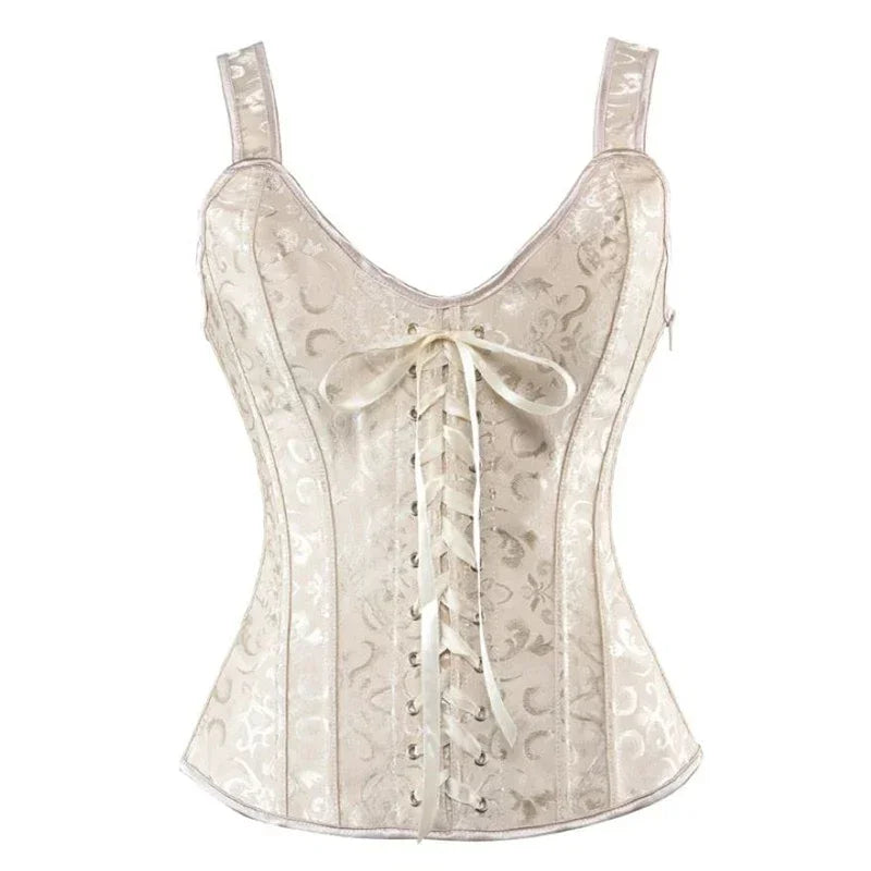 Ceinture corset noir sexy avec bretelles pour femme